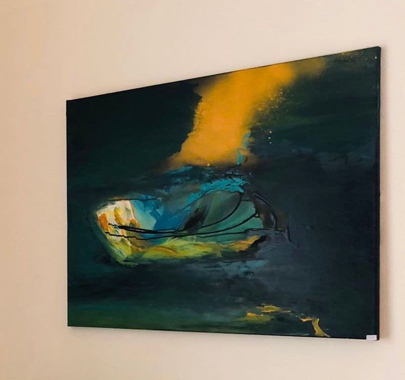 Œuvre abstraite exposée – Lonay 2023